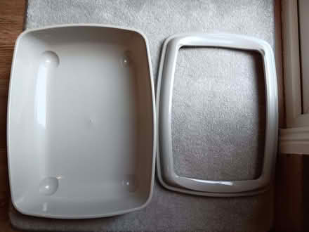 Photo of free Large cat litter box with rim (Hook Heath GU22) #1