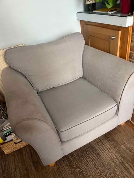 Photo of free Large arm chair blue grey (DA11) #1