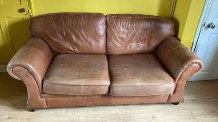 Photo of free Leather sofa bed (Belper DE56) #2
