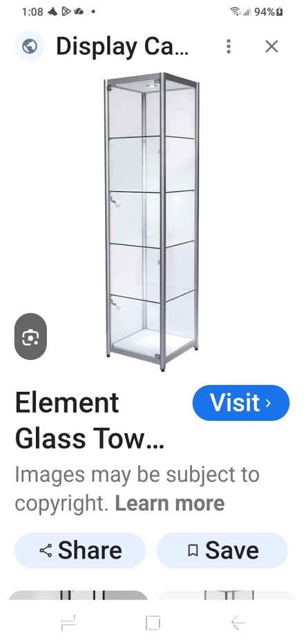 Photo of Full glass display cabinet (Penistone S36) #1