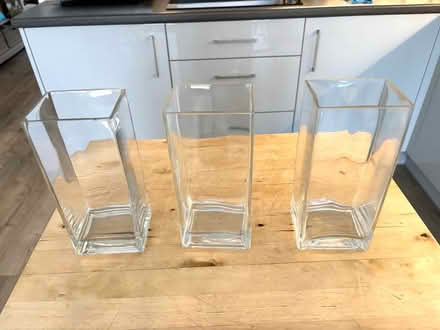 Photo of free Three Rectangular Ikea Glass Vases (Chichester PO19) #1