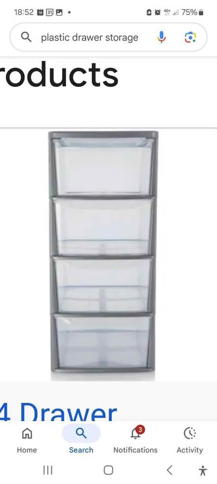 Photo of Plastic drawer storage (Newark NG24) #1