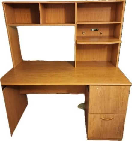 Photo of free Wood desk with detachable hutch #OFFER #1