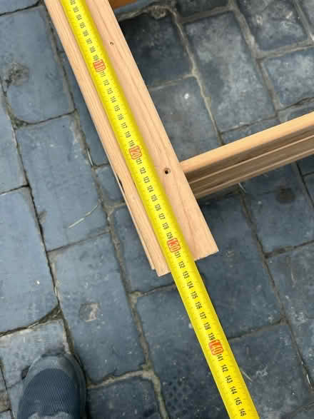 Photo of free Pine shelving unit. (Haldens AL6) #3