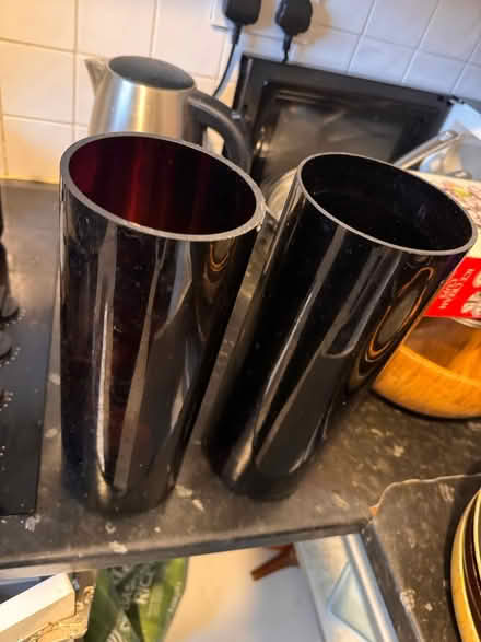 Photo of free Black Glass Cylinder Vases (Hemel Hempstead HP2) #1