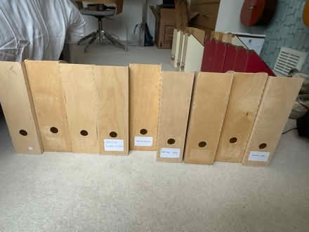 Photo of free A4 magazine files: wood & cardboard (Emlyn Road W12) #1