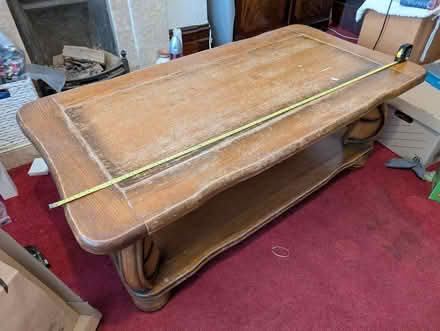 Photo of free Strong wooden coffee table. (Leytonstone E11) #1