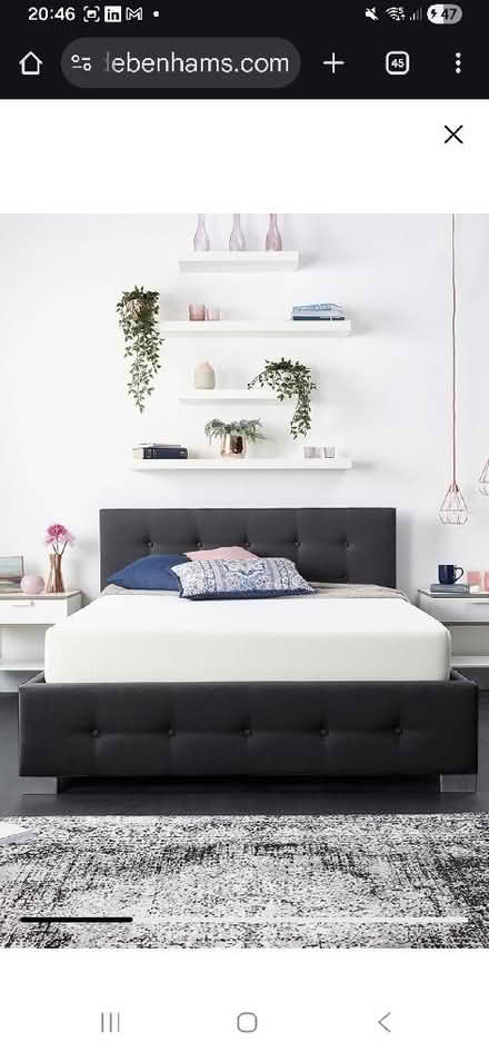 Photo of free Black ottoman bed frame - hydraulic lift for storage (The Cliff M27) #2