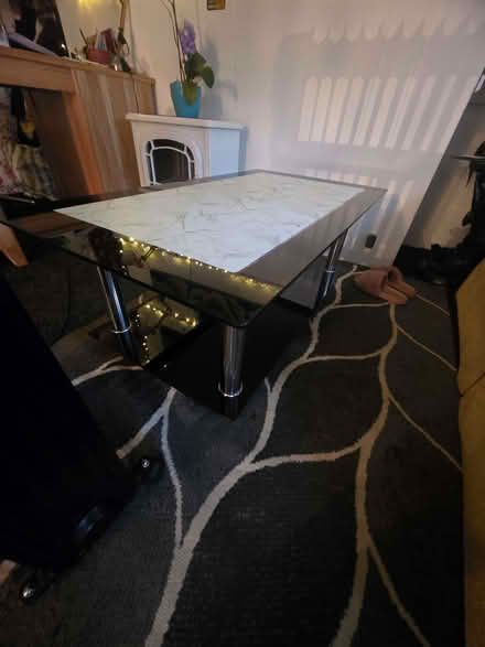 Photo of free Black glass coffee table (South Dykes CA11) #1