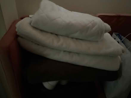 Photo of free Two white bath sheets/one brown bath towel (Kingsway) #1