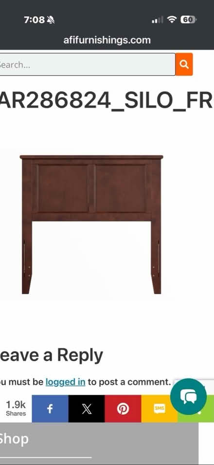 Photo of free Twin headboard -new (Belmont, MA) #1