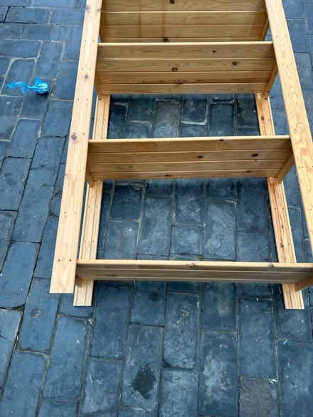 Photo of free Pine shelving unit. (Haldens AL6) #2