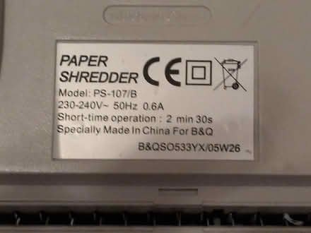 Photo of free Paper Shredder (RG4) #2