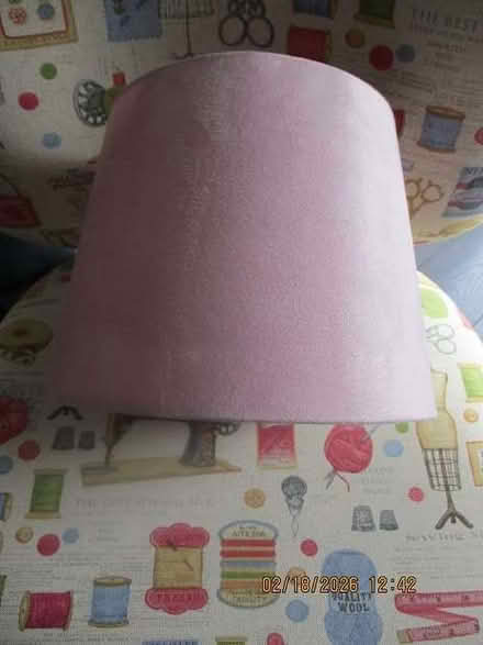 Photo of free Pink Suede Effect Lampshade (CT11) #2