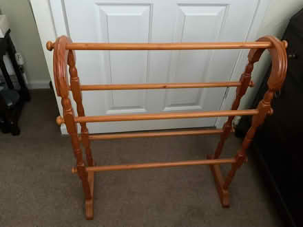 Photo of free Pine bathroom towel rack (Kingsway) #1