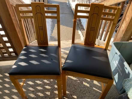 Photo of free 2 wooden chairs (Ossington and Dupont) #1