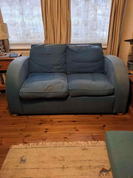 Photo of free Compact sofa bed with fire safety labels (Merton SW19) #1