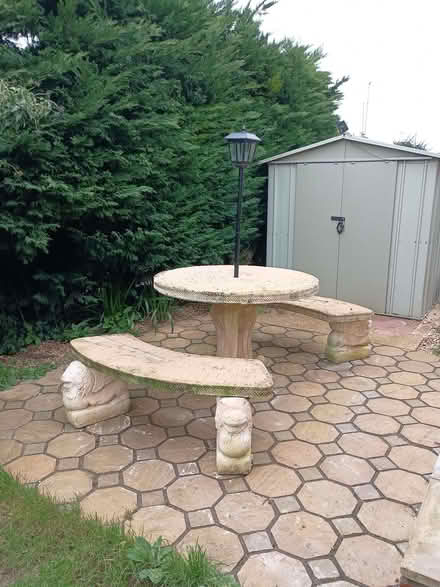 Photo of free Heavy concrete table and benches (Billing Road East area) #1