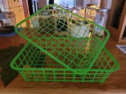 Photo of free (2) Plastic Storage Mesh Baskets (20874) #1
