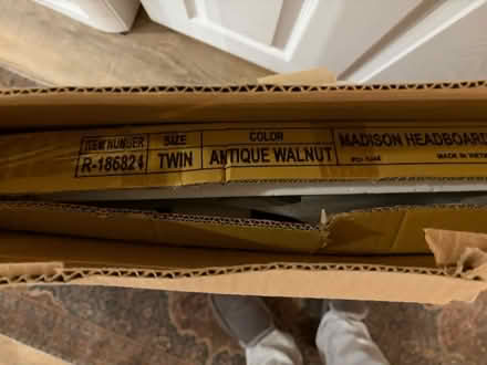 Photo of free Twin headboard -new (Belmont, MA) #2