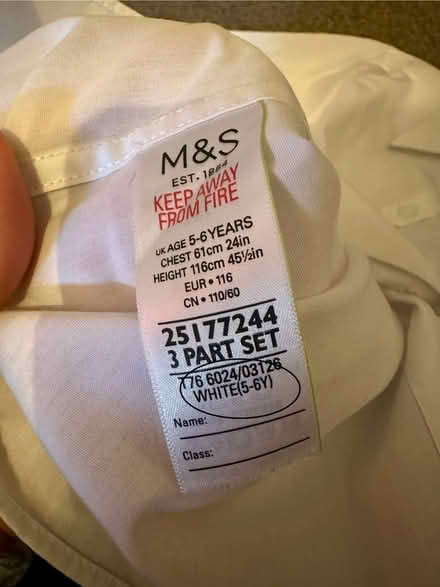 Photo of free M&S school white shirts (Richmond (north sheen station)) #1