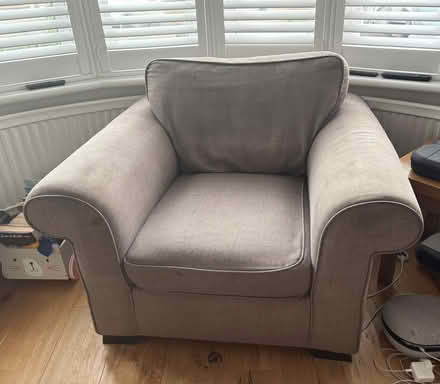 Photo of free Grey sofa, armchair and footstool from sofology. (Chislehurst BR7) #3
