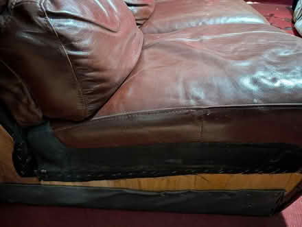 Photo of free Brown Leather Sofa (Croydon CR0) #3