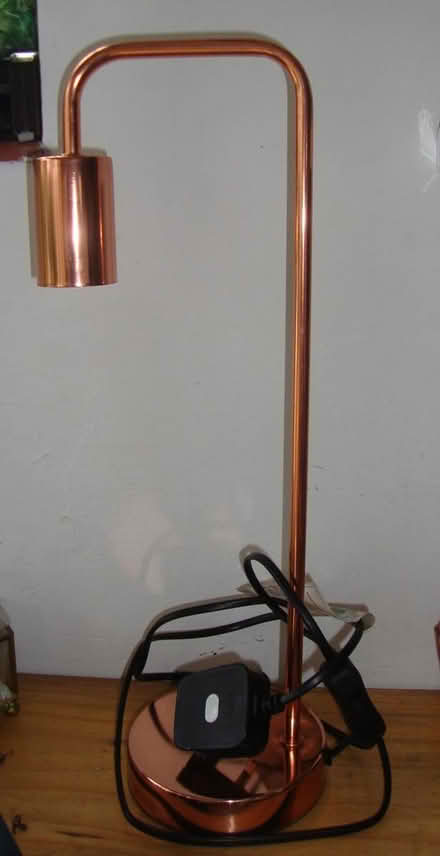Photo of free Copper table/bedside lamp (Wallington) #2
