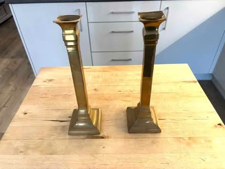 Photo of free Two Brass candlesticks candle holders (Chichester PO19) #1