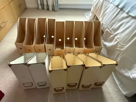 Photo of free A4 magazine files: wood & cardboard (Emlyn Road W12) #2