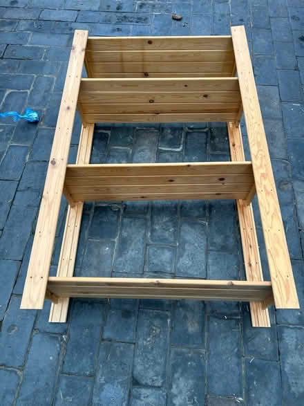 Photo of free Pine shelving unit. (Haldens AL6) #1