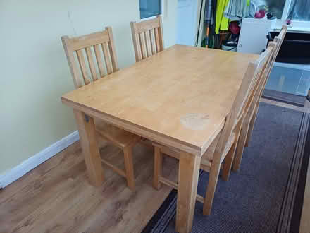 Photo of free Solid pine table and 4 chairs (Lavant, Chichester) #1