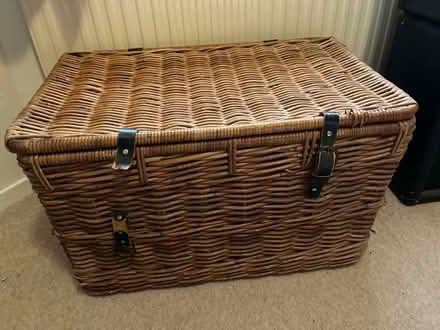 Photo of free Large Whicker basket bed toy box (Wakefield WF2) #1