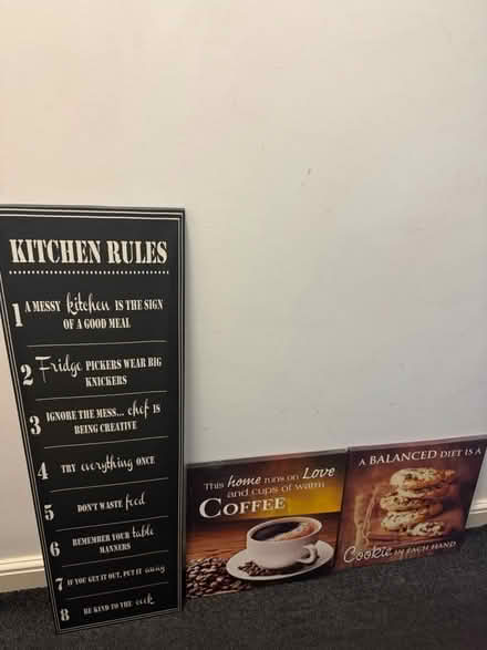Photo of free Kitchen canvas pictures x3 (Widnes) #1
