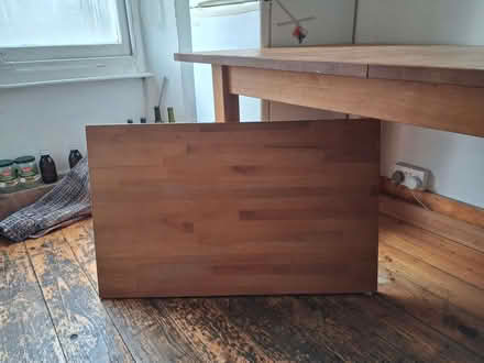 Photo of free Large solid wood table with extender (Bingfield Park N1) #1