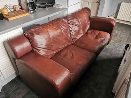 Photo of free Leather 3 seater sofa (Ribbleton PR2) #1
