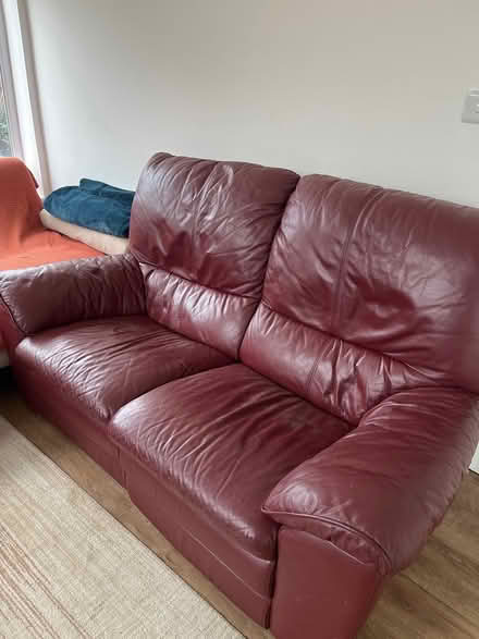 Photo of free Two seater leather sofa (En4) #1