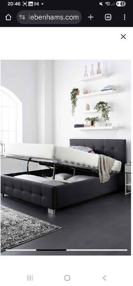 Photo of free Black ottoman bed frame - hydraulic lift for storage (The Cliff M27) #1