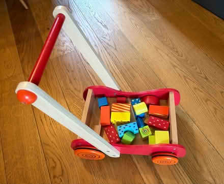 Photo of free Push along trolley toy with blocks (Hither Green SE13) #1