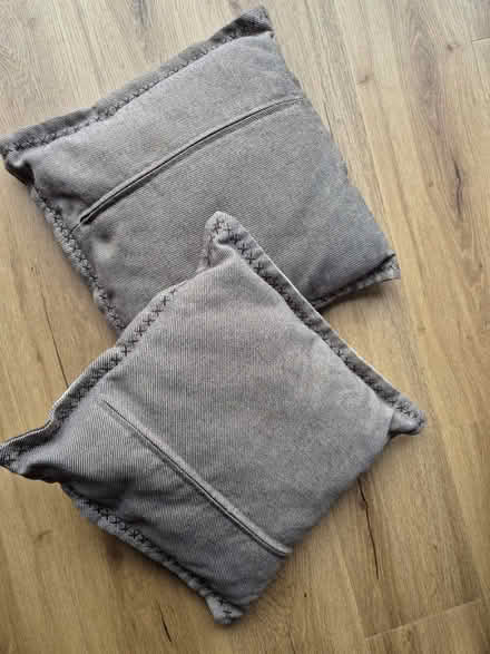 Photo of free 2 brown and cream cushions (Whiteshill, Stroud) #2