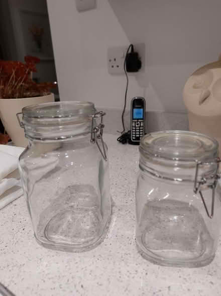 Photo of free 2 storage jars with sealed lids (Bancroft MK13) #1