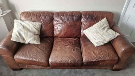 Photo of free 2 and 3 seater leather sofa (Hazel Grove SK7) #2