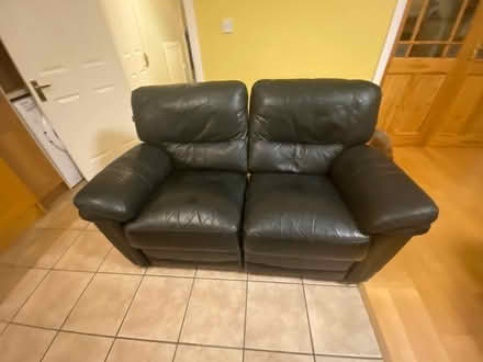 Photo of free Black Leather 2 seater Recliner (Kilcullen) #2