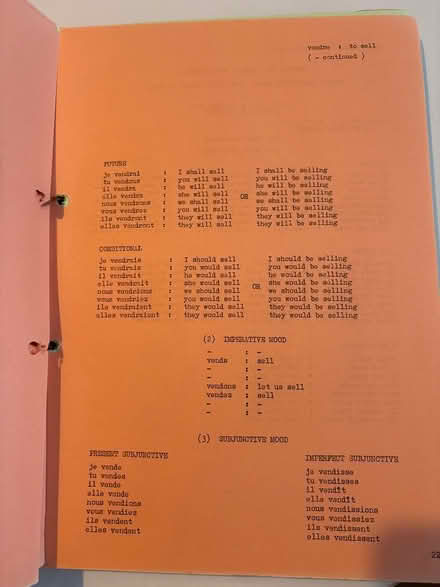 Photo of free French Verbs (CM1 Broomfield) #2