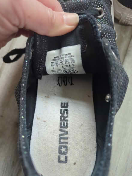 Photo of free Black glitter Converse trainers (Bare, LA4) #3