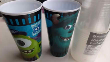 Photo of free 2 Monsters Inc beakers + 20 plain all new (Maybury Hill GU22) #1