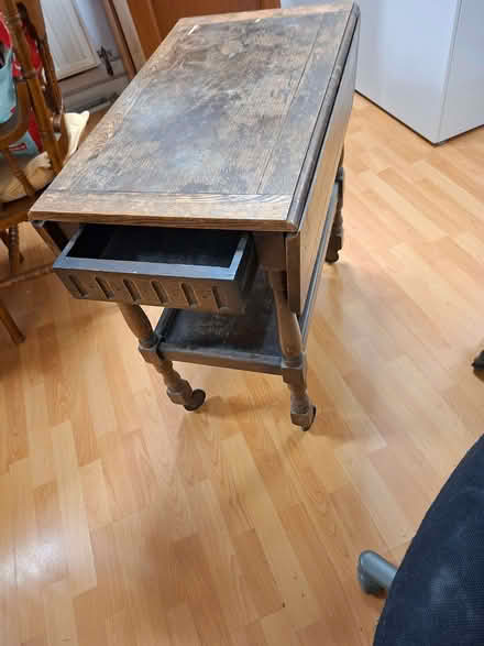 Photo of free Drop leaf trolley/table with drawer (Marston Green B37) #1