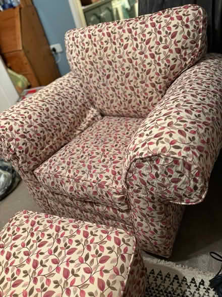 Photo of free Upholstered Arm Chair & Foot stool (CF14) #3