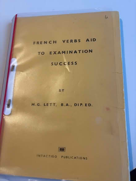 Photo of free French Verbs (CM1 Broomfield) #1