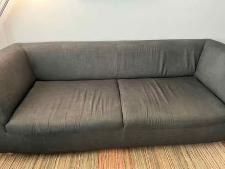 Photo of free Grey sofa and chaise chair and footstool (Rayleigh SS6) #3